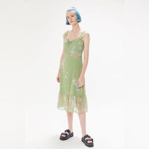 Urban Outfitters Green Whimsical Fairy Dress